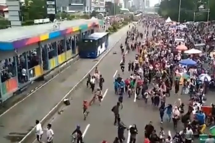 Car free day di jalan Jenderal Sudirman Jakpus