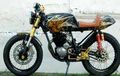 Modifikasi Yamaha Scorpio, Cafe Racer Macho Dengan Tangki Besar