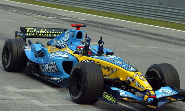 Mobil F1 tim Renault yang dipakai Fernando Alonso saat juara dunia F1 2006