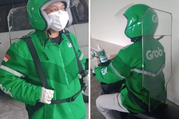 Ilustrasi partisi atau pembatas untuk ojek online