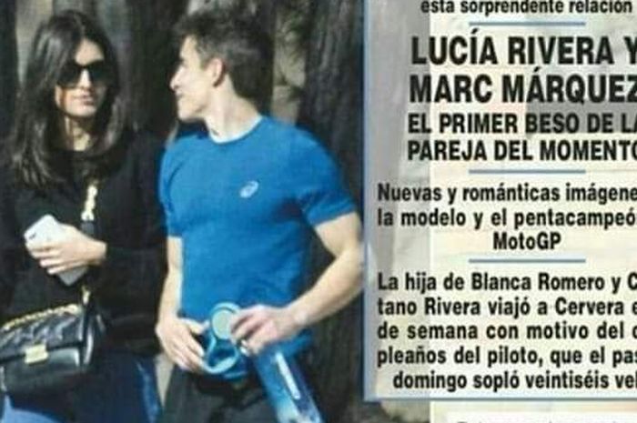 Sebuah surat kabar asal Spanyol memotret dari jauh saat Marc Marquez berduaan dengan Lucia Rivera yang dikabarkan sebagai kekasihnya