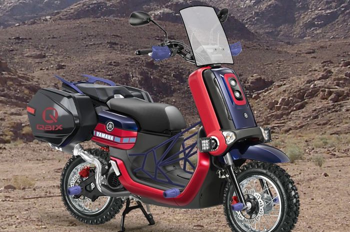 Yamaha QBIX berkonsep adventure karya @virtualmods.id 