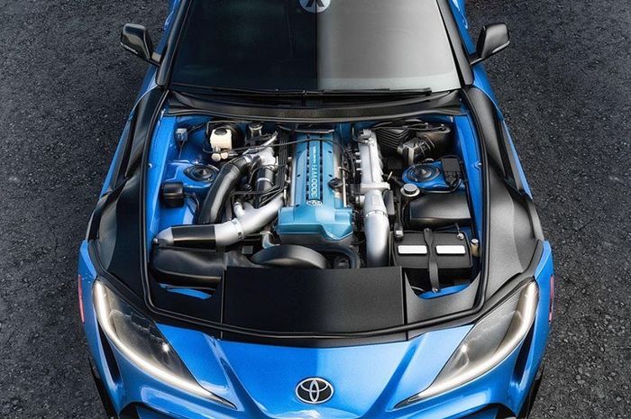 Hasil renderan Toyota Supra yang dimodifikasi engine swap oleh CX Racing