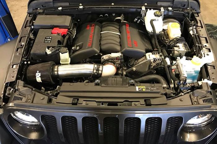Jeep JL Wrangler swap engine pakai Convertte LS3 V8