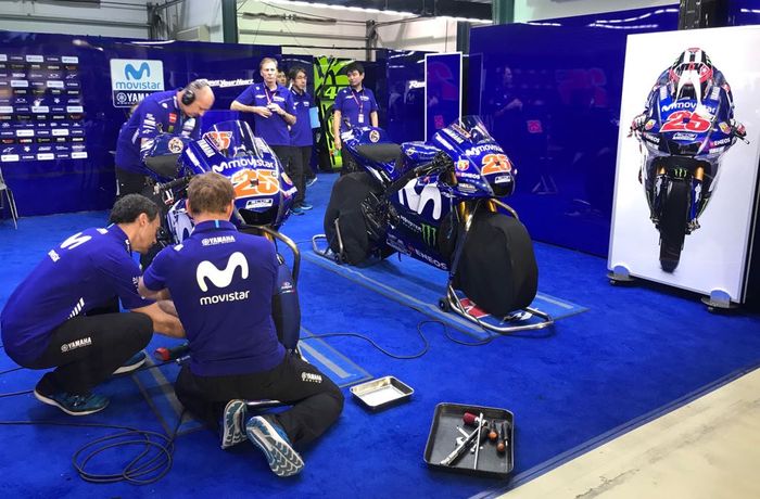 Motor Maverick Vinales sedang dipersiapkan