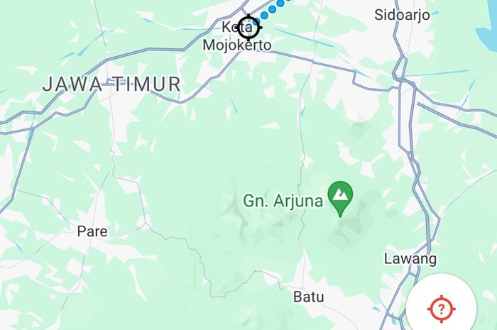 Contoh fitur Measure Distance yang ada di Google Maps untuk mengukur jarak asli antar lokasi