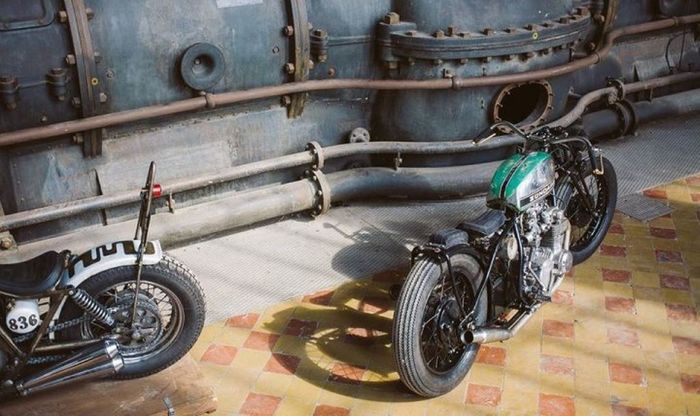 Honda CB550 custom bobber besutan Tin Can Customs