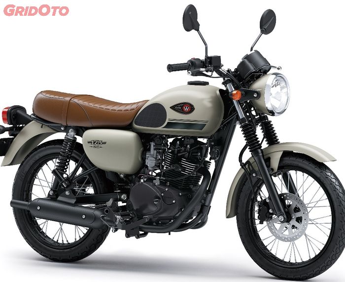 Kawasaki W175 SE warna putih terbaru di 2021