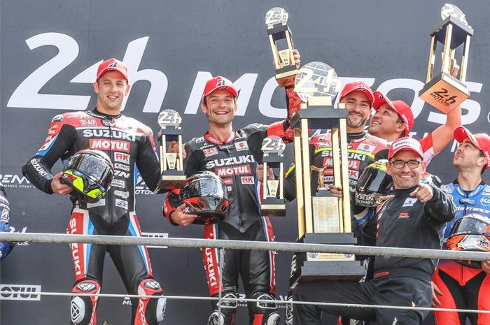 Tiga pembalap tim Yoshimura SERT Motul meraih kemenangan di balap ketahanan 24 Hours of Le Mans atau 24 Heures Motos (17/4/2022)