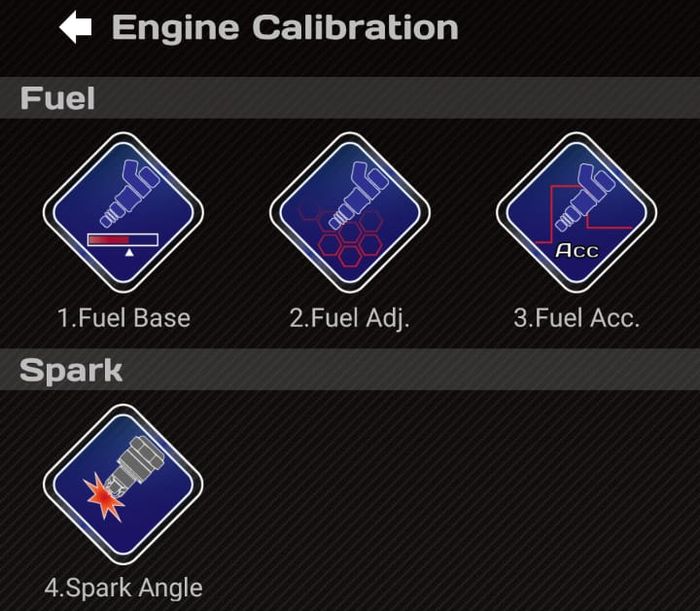 Contoh tampilan layar di handphone saat melakukan seting aRacer RC Mini5