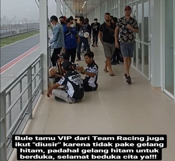 Rekaman video panitia mengusir tamu VIP Dorna Sport di gelaran WSBK Indonesia 2021 sirkuit Mandalika