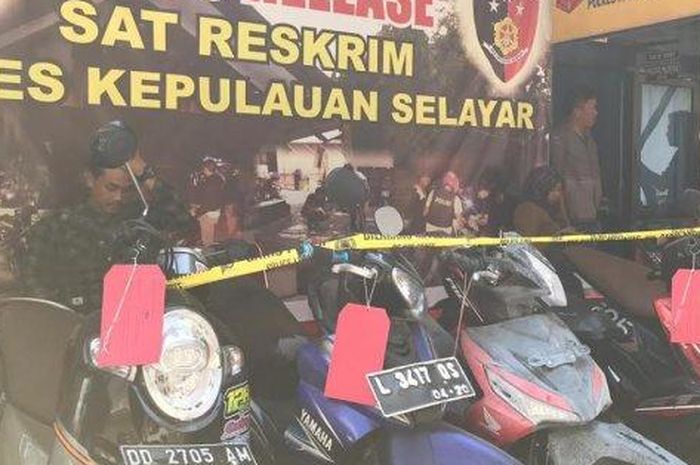 Ilustrasi barang bukti aksi curanmor