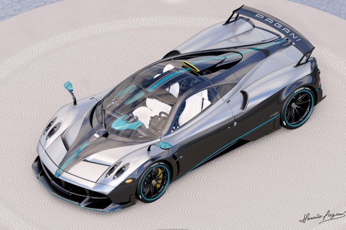 Pagani Huayra terinspirasi livery mobil F1 Lewis Hamilton
