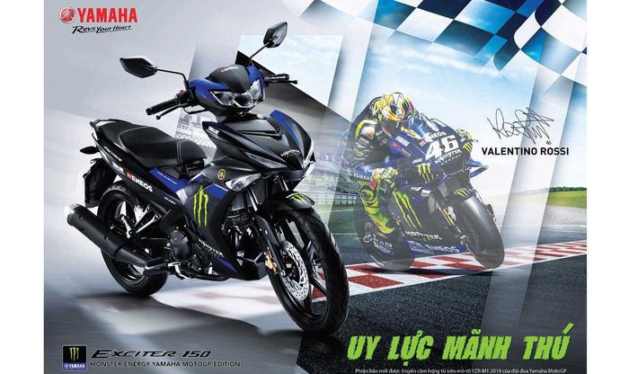 Exciter 150 livery Monster Energy ini dijual oleh Yamaha Vietnam