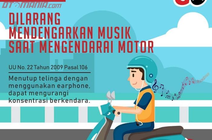 Mendengarkan musik saat berkendara bisa bahaya