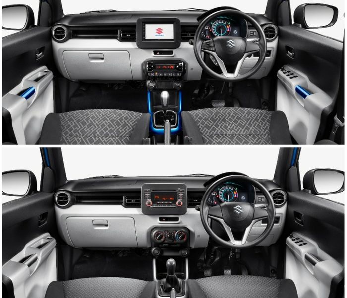 Suzuki New Ignis tipe GX (atas) dan GL (bawah)
