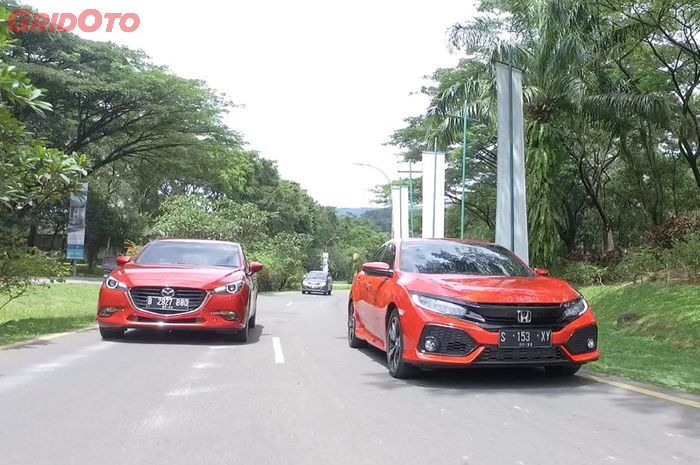 Honda Civic Hatchback E vs Mazda3 siapa yang lebih kencang?