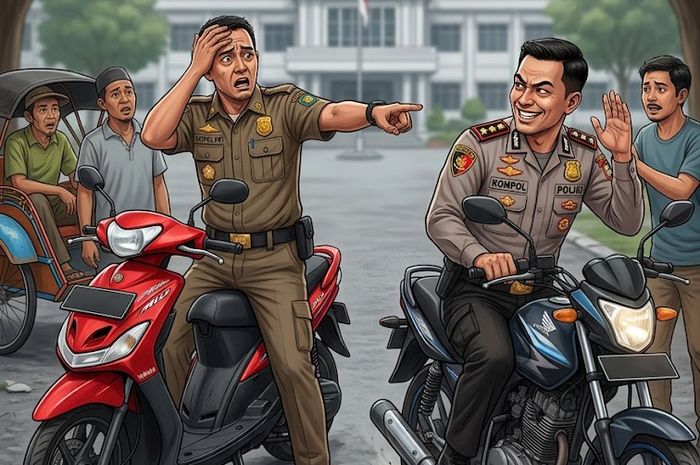 Ilustrasi anggota Satpol PP kota Medan ditipu pria berseragam Perwira Polisi berpangkat Kompol, motor dipinjam alasan jemput anak tapi tak kembali sampai sekarang