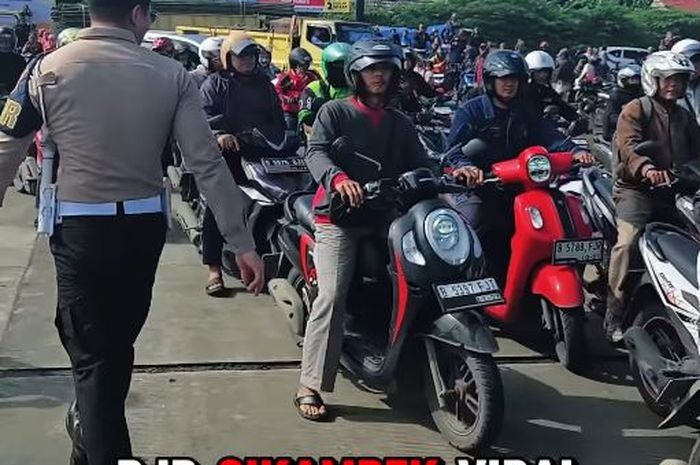 Sat PJR Cikampek viral karena loloskan ratusan pemotor masuk tol Cibitung-Tanjung Priok