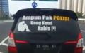 Toyota Innova Pasang Stiker "Ampun Pak Polisi Uang Kami Habis", Terancam Sanksi Pidana Umum