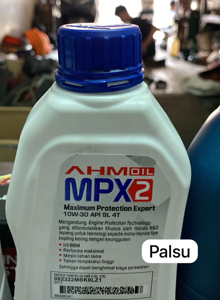 AHM Oil yang diduga palsu 