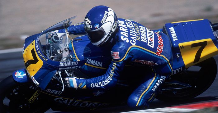 Sepanjang karier balapnya, Christian Sarron mengendarai motor Yamaha