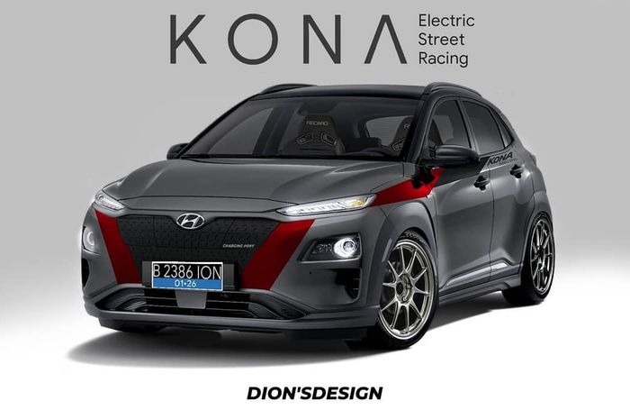 Digimod Hyundai Kona Electric dengan konsep street racing