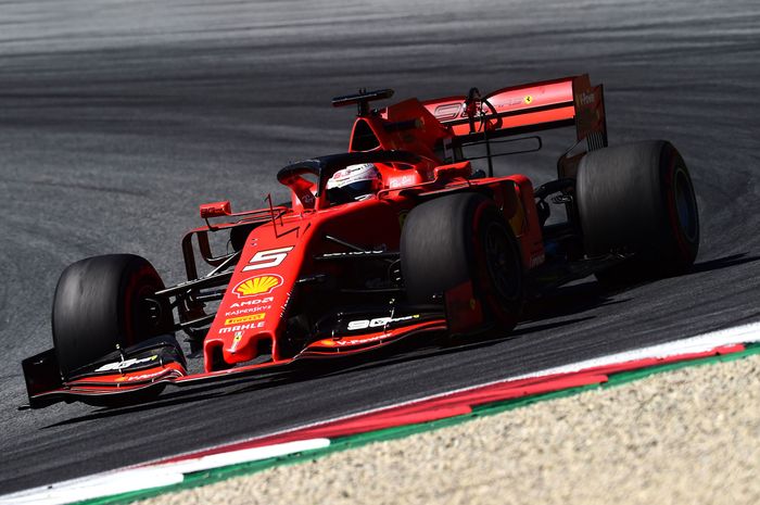 Pembalap Ferrari Sebastian Vettel di GP F1 Austria 2019