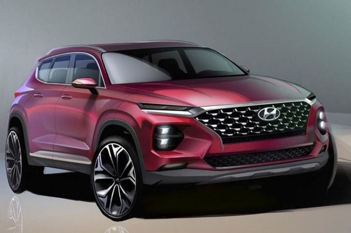 Rendering Hyundai Santa Fe yang dikabarkan meluncur tahun 2018 ini