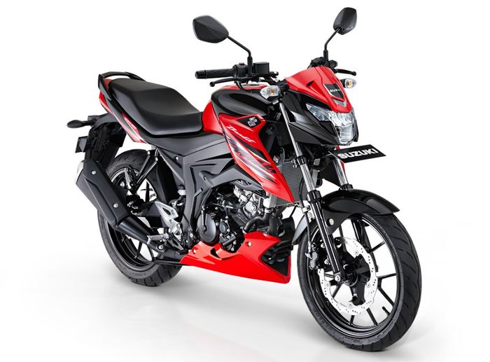 Suzuki GSX-150 Bandit dengan warna Stronger Red Titanium Black