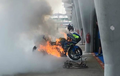 Lihat Videonya, Motor Tim Suzuki Dijilat Api Sampai Habis Di Malaysia