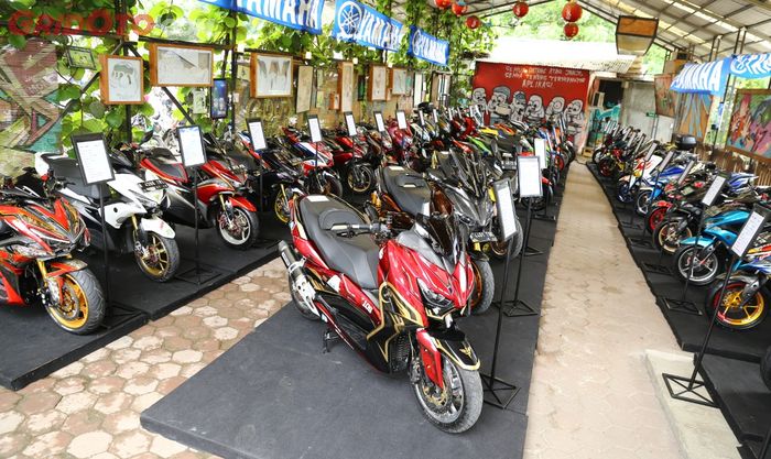 Jajaran motor finalis Customaxi x Yamaha Heritage Built semifinal Bekasi