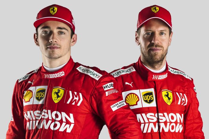 pembalap Ferrari, Charles Leclerc dan Sebastian Vettel