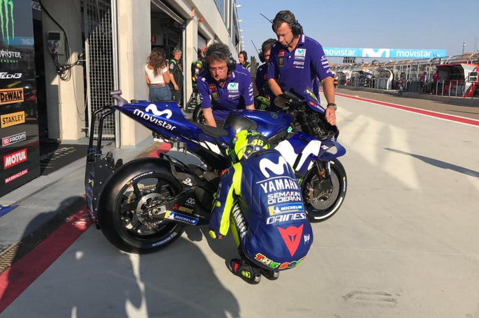 Valentino Rossi di hari pertama MotoGP Aragon