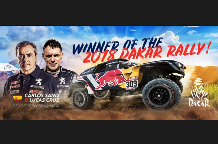 Carlos Sainz  dan co-driver Lucas Cruz juara Reli Dakar 2018