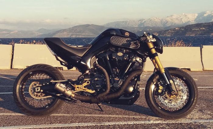Yamaha MT-01 modif cafe fighter dari Kekedesign Artkustom