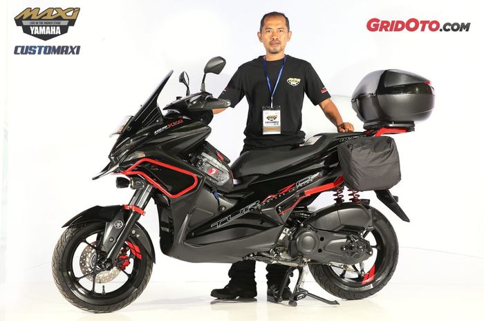 Yamaha Aerox Jelmaan Bmw R1200gs Jadi The Best Touring Look Di Bandung Gridoto Com