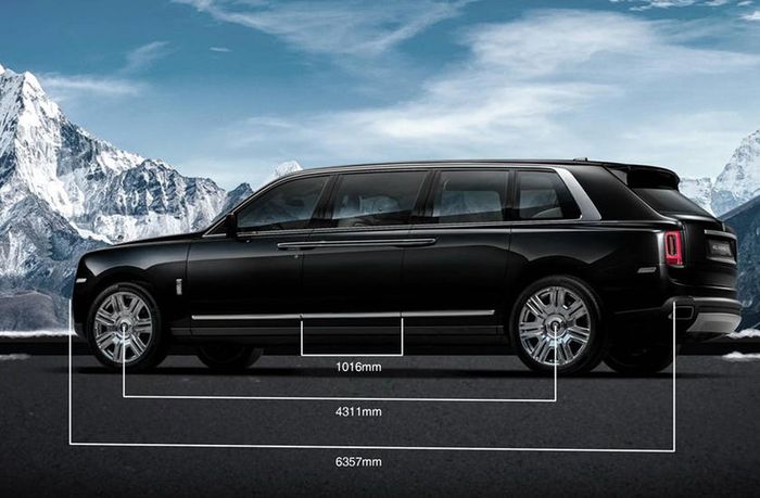 Modifikasi Rolls-Royce Cullinan dengan gaya limusine