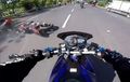 Langsung Ndlosor, Video Yamaha V-Ixion Tabrak Aerox Setelah Salip Rombongan Moge