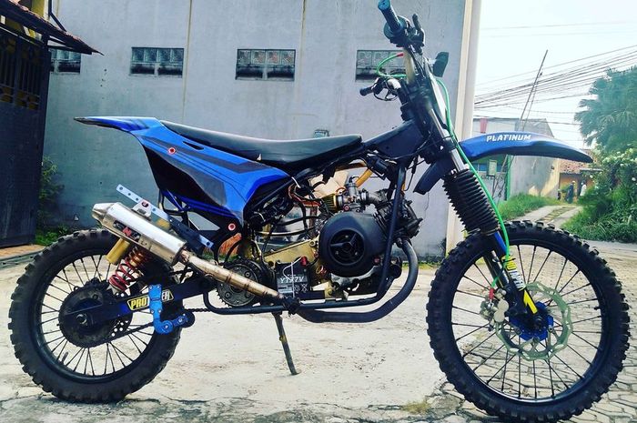 Trail garang berbasi Yamaha Mio Soul, siap libas segala medan.