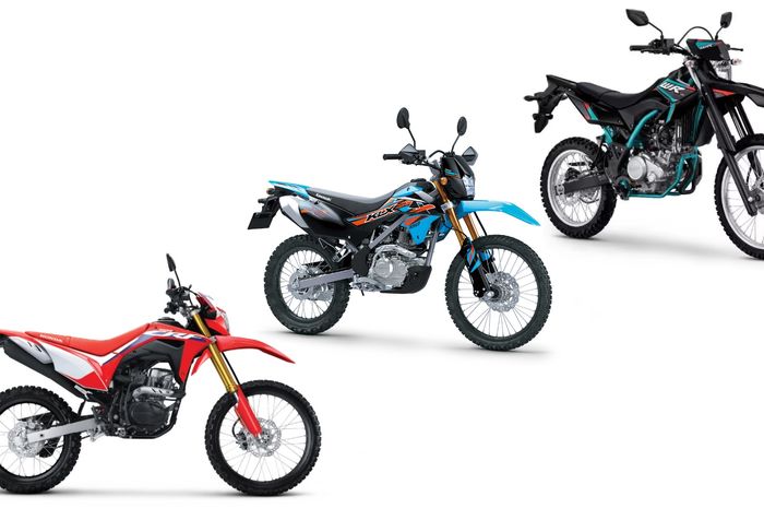 Honda CRF150L, Kawasaki KLX150 SE+, Yamaha WR155R