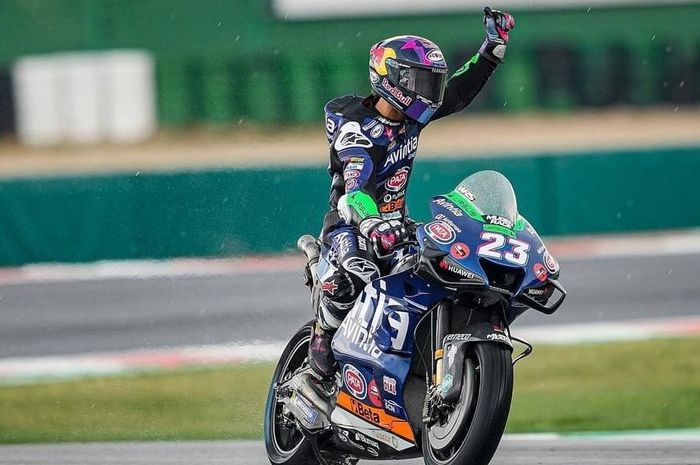 Enea Bastianini raih podium 3 di MotoGP Misano 2021. Jadi podium pertamanya