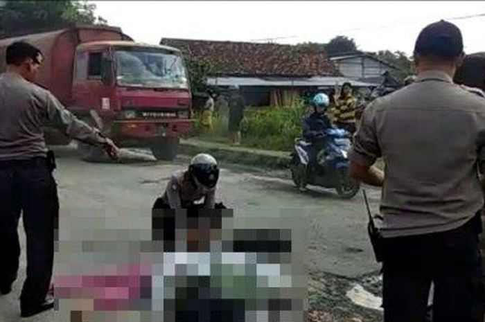 Pengendara Yamaha Mio yang terlindas truk tronton di Lampung