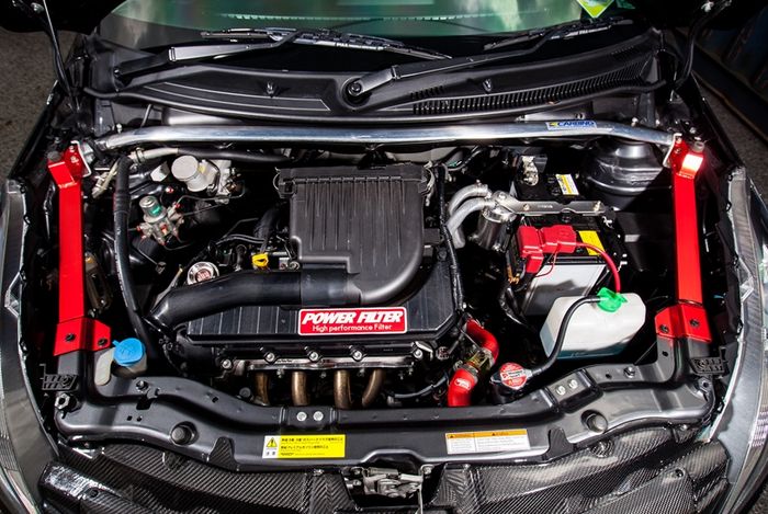 Mesin modifikasi Suzuki Swift lama kena oprekan agar lebih powerfull