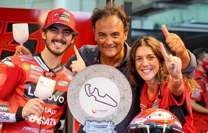 Pietro Bagnaia dan Carola Bagnaia, ayah dan saudara Pecco Bagnaia