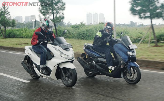 All New Honda PCX 160 adu performa dengan All New Yamaha NMAX 155