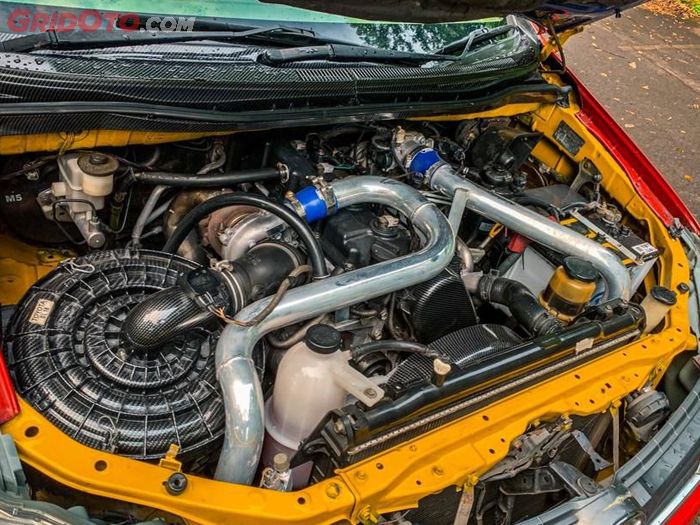 Ilustrasi mesin mobil diesel turbo