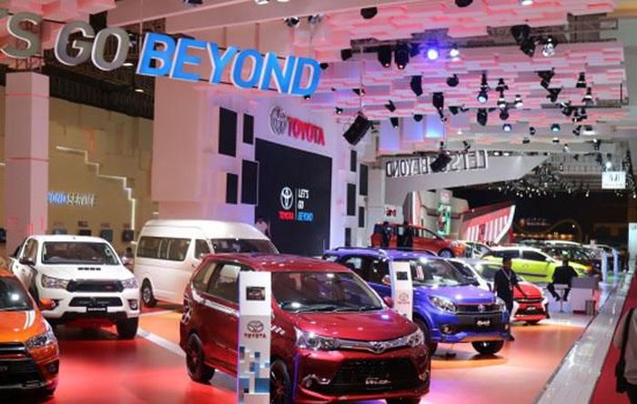 Ilustrasi booth Toyota di ajang pameran otomotif