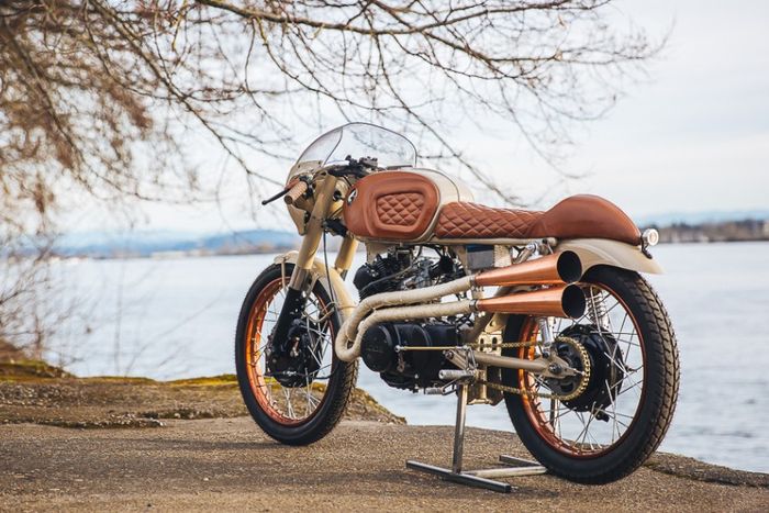 Honda CB160S 1966 kustom caf&eacute; racer dari Kick Start Garage, dilansir oleh www.returnofthecaferacers.