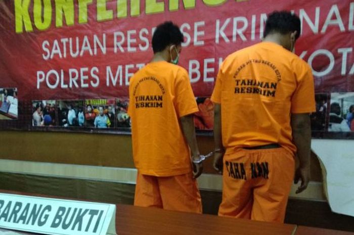 Begal tertangkap di Polres Metro Bekasi Kota